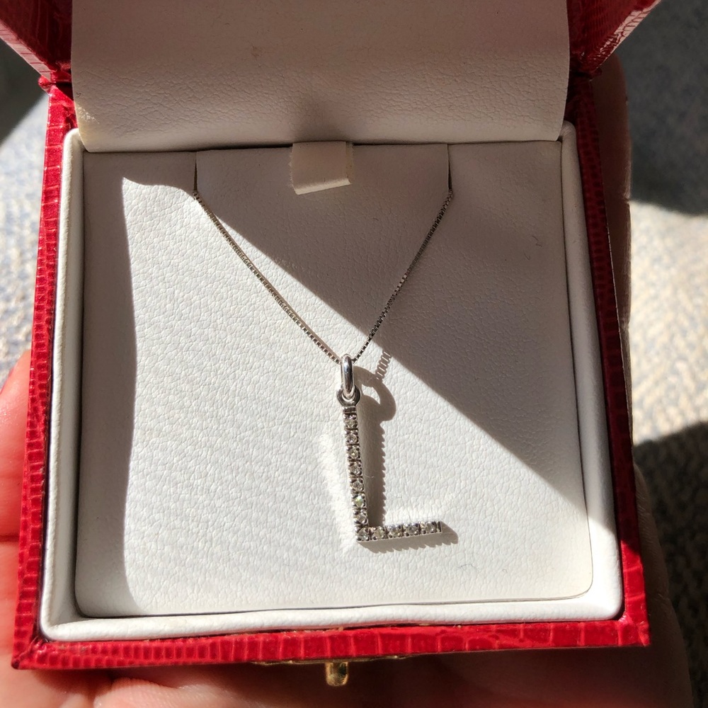 Diamond ‘L’ Necklace